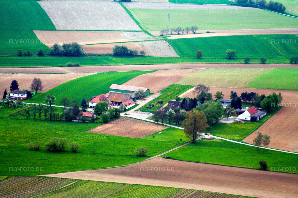 Luftbild: Ferienwohnungen Eichenhof im Ortsteil Deutschhof in Kapellen-Drusweiler im Bundesland Rheinland-Pfalz in Deutschland. Foto: IMG_1742.jpg vom 01.05.2006 durch Werner Riehm/FLY-FOTO.deWWW.EICHENHOF-PFALZ.DE