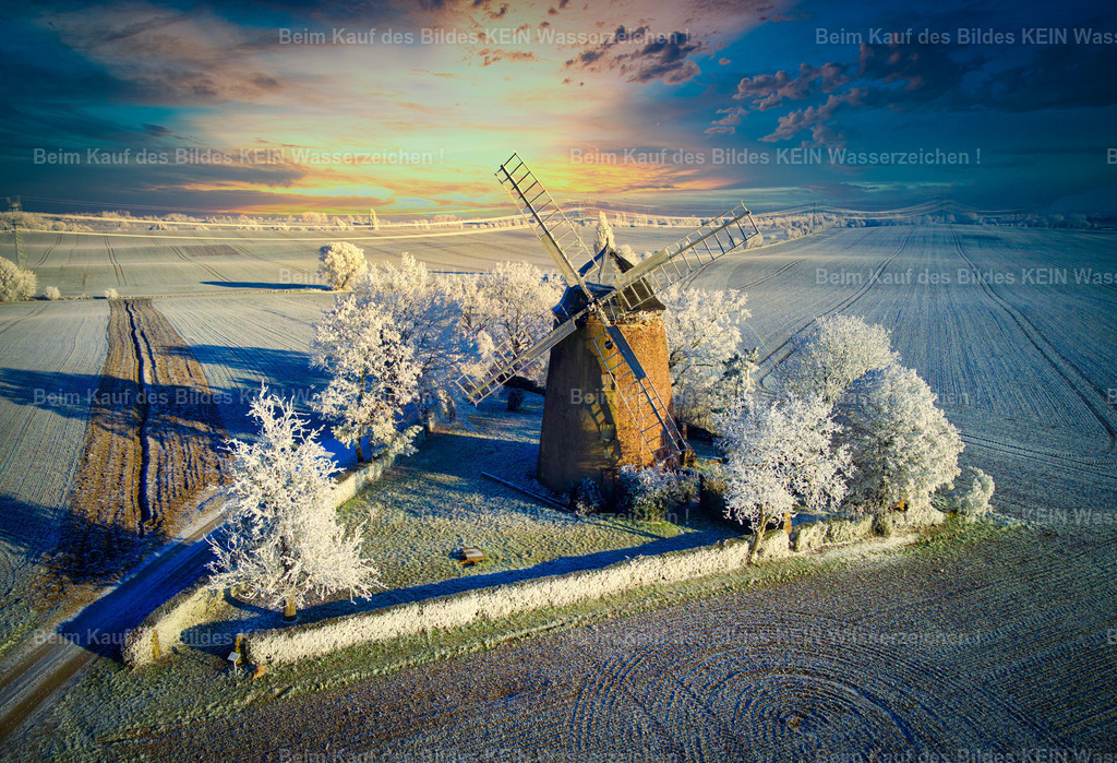 Mühle LU-2 | Mühle in Niederndodeleben im Winter farbenprächtig - Realisiert mit Pictrs.com