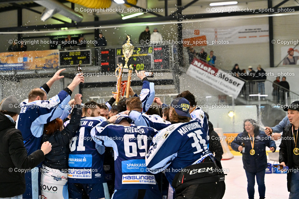 ESC Steindorf vs. EHC Althofen 8.3.2024 | ESC Steindorf vs. EHC Althofen 8.3.2024, ESC Steindorf vs. EHC Althofen Meisterfeier am 08.03.2024 in Steindorf (Ossiachersee Halle), Austria, (Photo by Bernd Stefan)