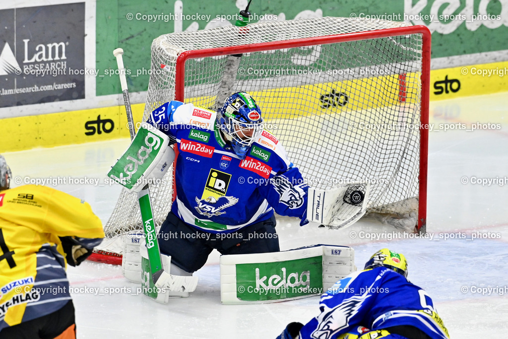 EC IDM WÄRMEPUMPEN VSV vs. Vienna Capitals | #35 Joe Cannata EC VSV, EC IDM WÄRMEPUMPEN VSV vs. Vienna Capitals, EC IDM WÄRMEPUMPEN VSV vs. Vienna Capitals am 16.11.2025 in Villach (Stadthalle Villach), Austria, (Photo by Bernd Stefan)