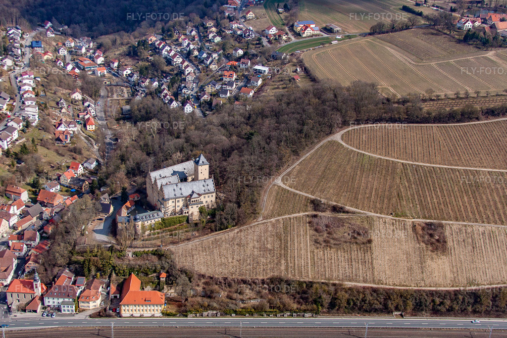 Luftbild: Schloss Mainberg im Ortsteil Mainberg in Schonungen im Bundesland Bayern in Deutschland. Foto: IMG_56266.jpg vom 07.04.2013 durch Werner Riehm/FLY-FOTO.de
