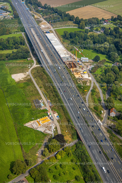 Unna230901172 | Luftbild, Liedbachtalbrücke Baustelle mit Ersatzneubau an der Autobahn A1, Massen, Unna, Ruhrgebiet, Nordrhein-Westfalen, Deutschland