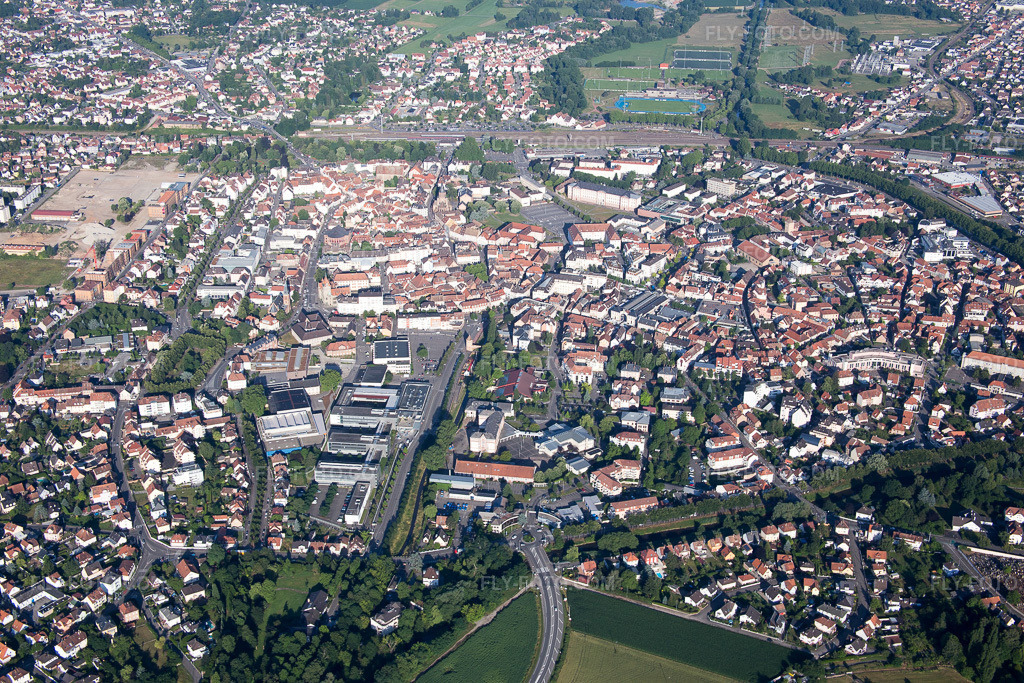 Aerial view: Haguenau in the district Schloessel Chateau Fiat in Hagenau in the state Bas-Rhin, France.Photo: IMG_082938.jpg taken on 06/26/2015 by Werner Riehm/FLY-FOTO.comResolution of the original: 5472 x 3648 px