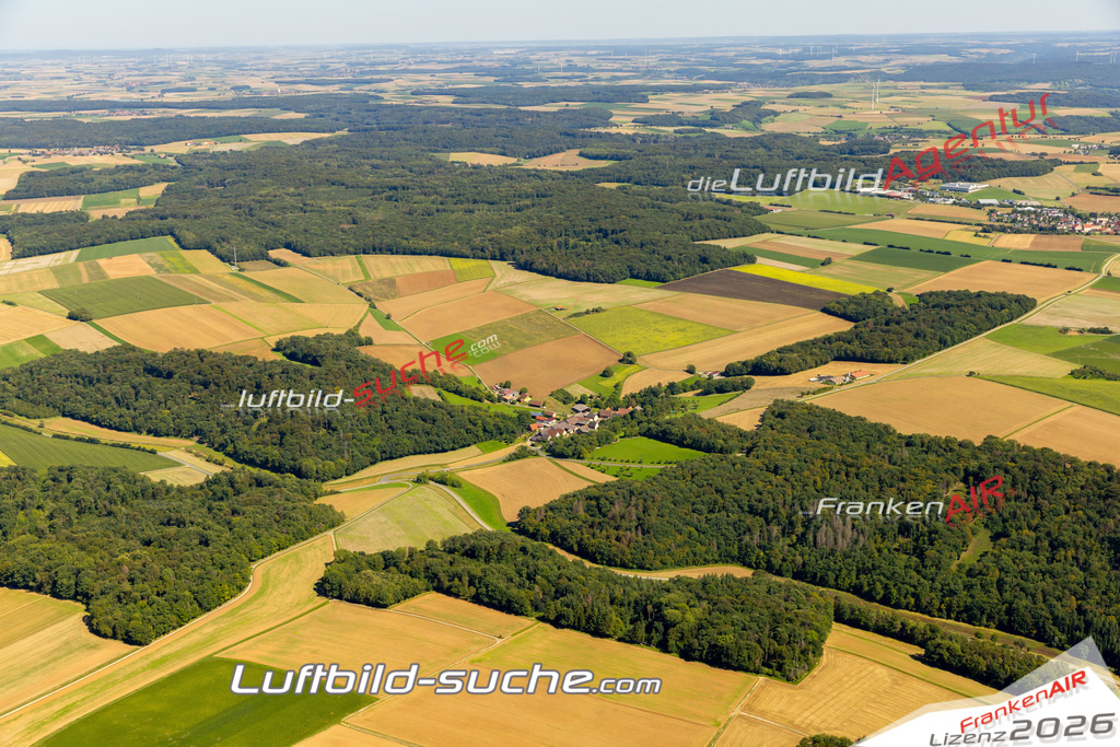 Das Luftbild zeigt : Reckerstal Igersheim - Die Luftaufnahme wurde 2023 vom UL-Flugzeug aus erstellt ( keine Drohne ) - Hochauflösende Luftaufnahme - Für grossformatige Ausdrucke geeignet. Die Geschenkidee !Mit Lizenz und Bildrechte bestellbar