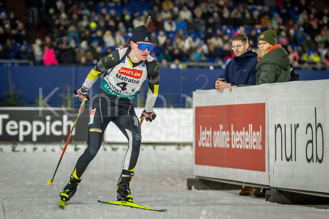 bett1.de WTC Biathlon auf Schalke, 28.12.2025 | Yannick Schraag (Team Deutschland) bei der World Team Challenge (bett1.de WTC Biathlon auf Schalke) am 28.12.2025 in der Veltins-Arena in Gelsenkirchen (Deutschland). 