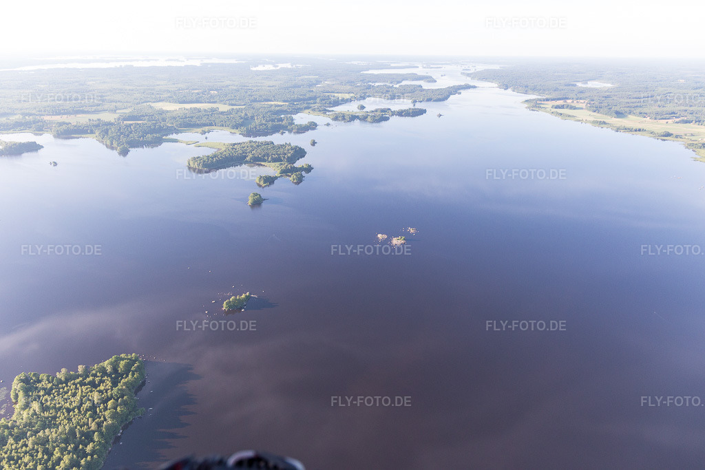 Luftbild: Ortsansicht in Skäggalösa im Bundesland Kronoberg in Schweden. Foto: IMG_108092.jpg vom 28.06.2018 durch Werner Riehm/FLY-FOTO.de