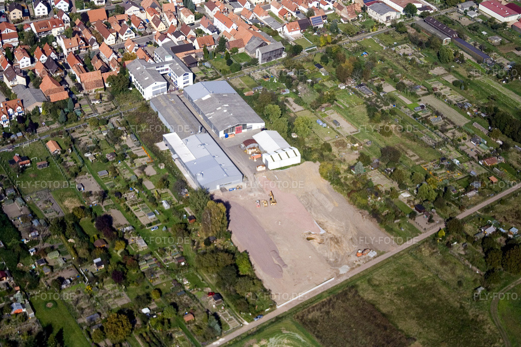 Luftbild: Neubau DBK, in den Krautgärten in Kandel im Bundesland Rheinland-Pfalz in Deutschland. Foto: IMG_8276.jpg vom 07.10.2007 durch Werner Riehm/FLY-FOTO.de