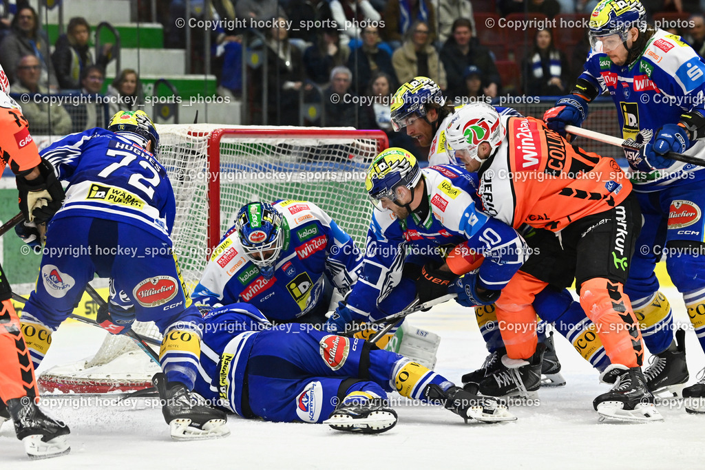 EC IDM WÄRMEPUMPEN VSV vs. MOSER MEDICAL GRAZ99ERS | #72 John Hughes EC VSV, #35 Joe Cannata EC VSV, #71 Steven Strong EC VSV, #10 Chris Collins Graz 99ers, #22 Nikita Scherbak EC VSV, EC IDM WÄRMEPUMPEN VSV vs. MOSER MEDICAL GRAZ99ERS, EC IDM WÄRMEPUMPEN VSV vs. MOSER MEDICAL GRAZ99ERS am 12.03.2026 in Villach (Stadthalle Villach), Austria, (Photo by Bernd Stefan)