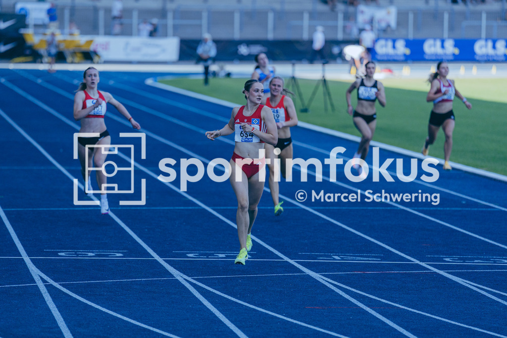 Deutsche Meisterschaften U20 / U16 2026 | Ida Carlotta Schröder, Hamburger SV, 634, 400-Meter-Lauf, Deutsche Meisterschaften der U20 &amp; U16 2026, Lohrheidestadion Bochum-Wattenscheid, 10.07.2026. Foto: Marcel Schwering / sportimfokus - Realisiert mit Pictrs.com