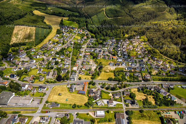 Sundern240708396 | Luftbild, Ortsansicht Wohngebiet Ortsteil Stemel, Sundern, Sauerland, Nordrhein-Westfalen, Deutschland