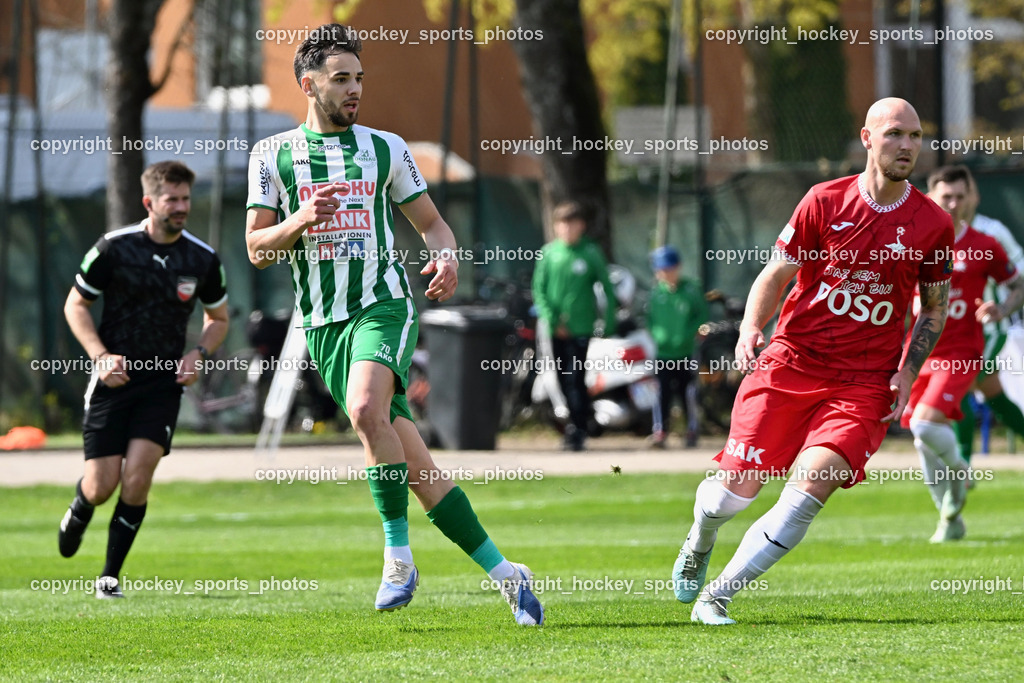 SV Donau Klagenfurt vs. SAK | #70 Melvin Osmic SV Donau,  #21 Zan Benedicic SAK, SV Donau Klagenfurt vs. SAK, SV Donau Klagenfurt vs. SAK am 11.04.2026 in Klagenfurt (Sportplat Donau ), Austria, (Photo by Bernd Stefan)