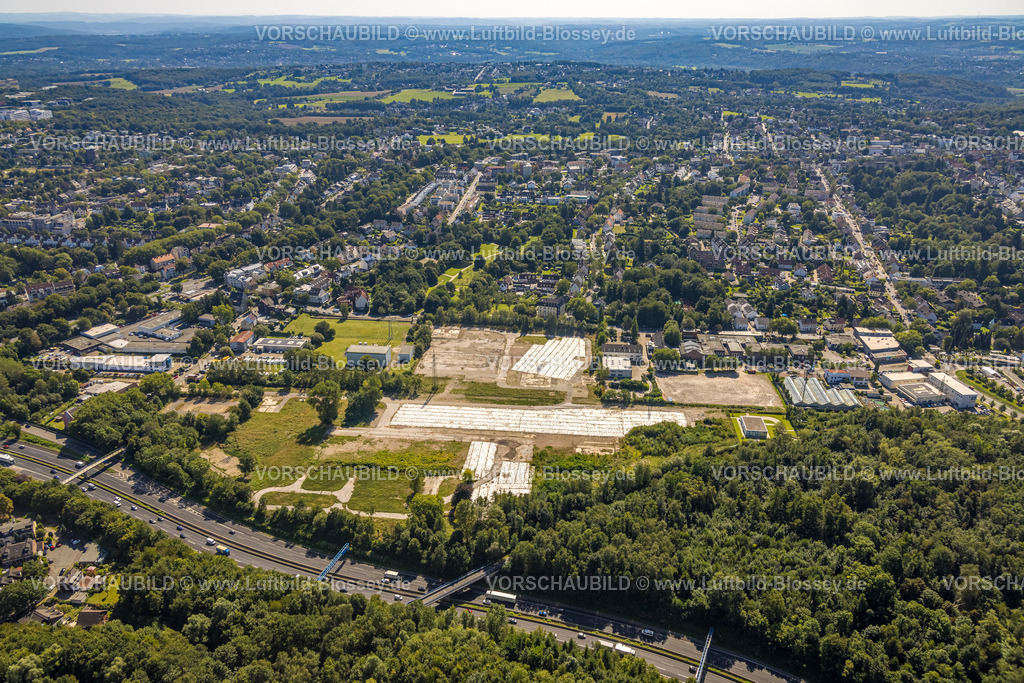 Bochum240816347 | Baustelle auf dem Gelände des ehemaligen RWE-Kraftwerks an der Prinz-Regent-Straße, Fernsicht, Wiemelhausen, Bochum, Ruhrgebiet, Nordrhein-Westfalen, Deutschland