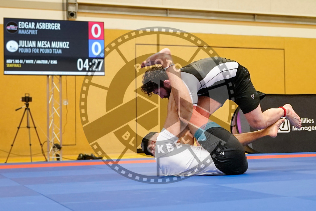 20240203PBB09839 | Fighters compete during the Brazilian Jiu-Jitsu Championship of the AJP Tour in Maintal by Frankfurt am Main, Germany, on February 2, 2024.