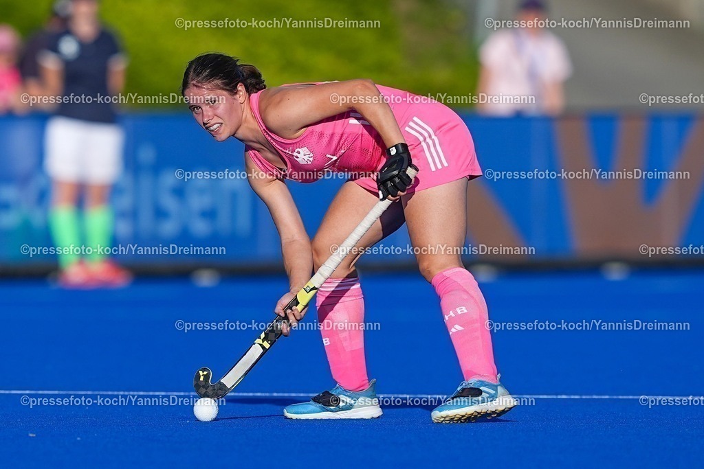 xydrx09082504079 | 09.08.2025, xydrx, Frauen EuroHockey Championship 2025, Gruppenphase, Gruppe a, Deutschland - Frankreich, Sparkassenpark Mönchengladbach: Linnea Weidemann (GER #7)