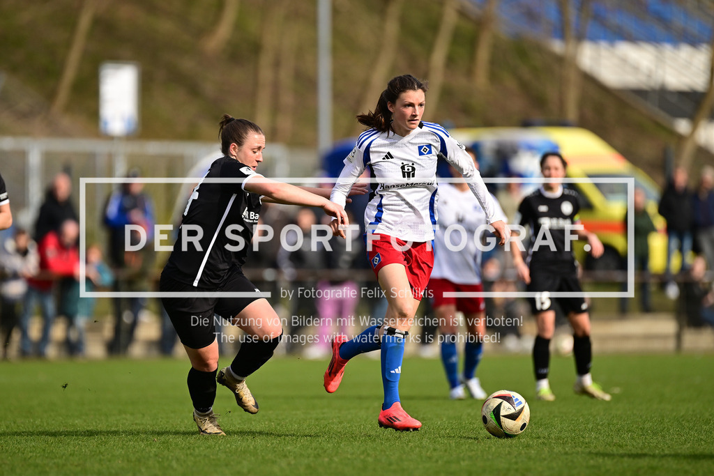 Fußball I Frauen I Saison 2024-2025 I 2. Bundesliga I 19. Spieltag I Hamburger SV - SV 67 Weinberg I 13672 | Der Sportfotograf. - Realisiert mit Pictrs.com