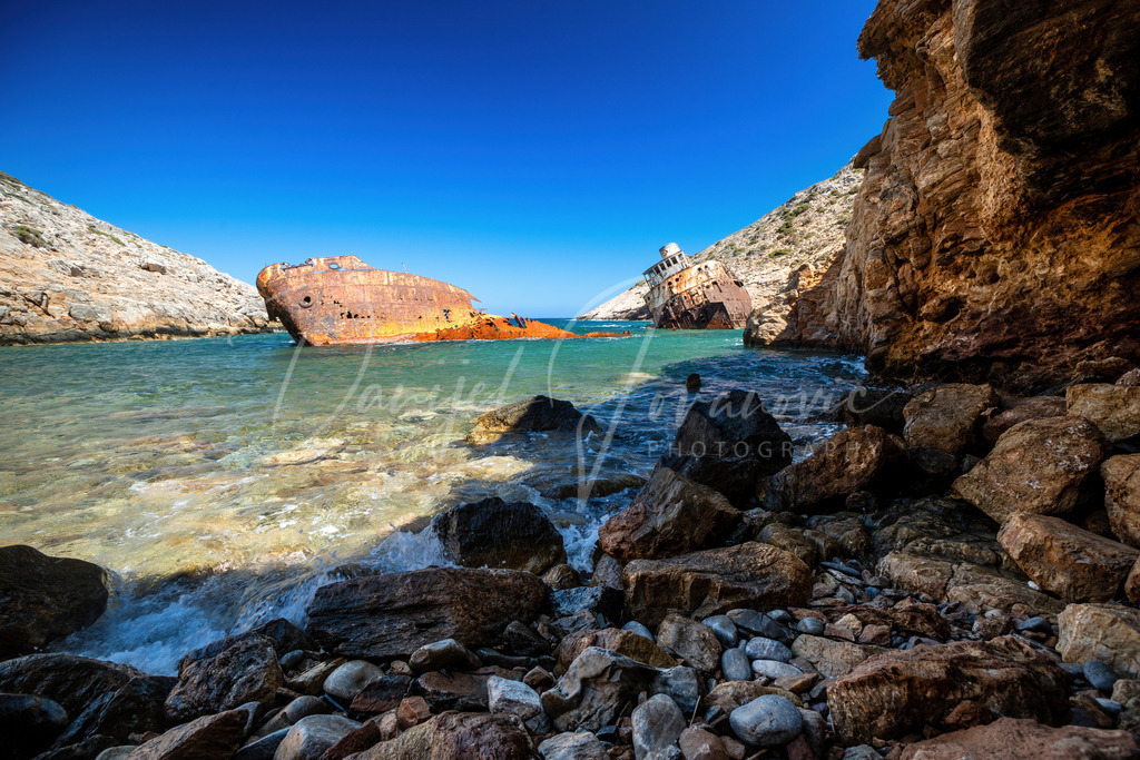 Olympia | Schiffswrack der Olympia auf Amorgos