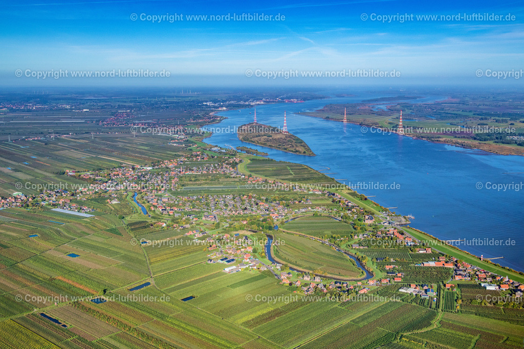 Lühe_Lühebogen_Lühesand_ELS_4721091022 | JORK 09.10.2022 Ortsansicht im Obstanbaugebiet Altes Land Grünendeich Lühe " Lühebogen" im Bundesland Niedersachsen, Deutschland. // Location in the fruit growing area Altes Land Gruenendeich Luehe in the state Niedersachsen, Germany. Foto: Martin Elsen