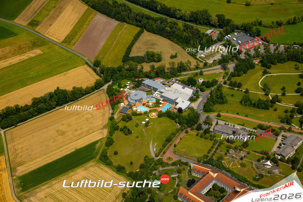 Das Luftbild zeigt :  Bad Rodach - Die Luftaufnahme wurde 2024 vom UL-Flugzeug aus erstellt ( keine Drohne ) - Hochauflösende Luftaufnahme - Für grossformatige Ausdrucke geeignet. Die Geschenkidee !Mit Lizenz und Bildrechte bestellbar