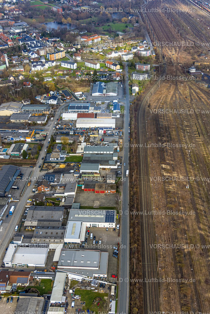 Hamm230215516 | Luftbild, Rangierbahnhof Hamm, Gewerbegebiet Schieferstraße, Stadtbezirk Pelkum, Hamm, Ruhrgebiet, Nordrhein-Westfalen, Deutschland