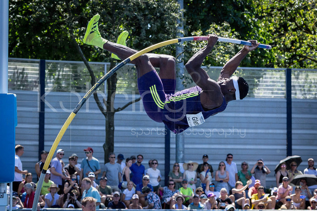 Multisport Event; Ratingen, 28.06.2026 | RATINGEN, GERMANY - JUNE 28, 2026 : Makenson Gletty (FRA / France) competing in the pole vault during the Multisport Event at Stadion Ratingen on June 28, 2026 in Ratingen, Germany.