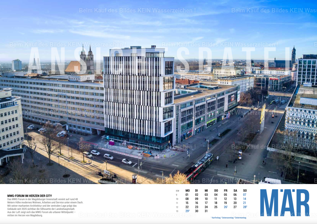 3_Magdeburg_Luftbild_Kalender_2027_März | Magdeburger Wandkalender mit Luftbildern für Firmen 2027 - Realisiert mit Pictrs.com