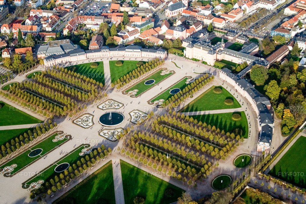 Luftbild: Schloßgarten Schwetzingen in Schwetzingen im Bundesland Baden-Württemberg in Deutschland. Foto: IMG_14302.jpg vom 19.10.2008 durch Werner Riehm/FLY-FOTO.de