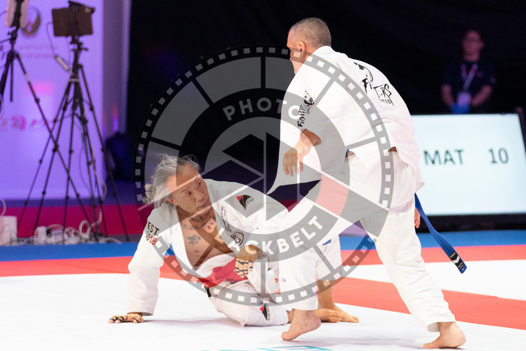 20231106PBB2977 | Fighters compete during the AJP World Master Championship in the Mubadala Arena in Abu Dhabi, Arab United Emirates, on November 6, 2023.