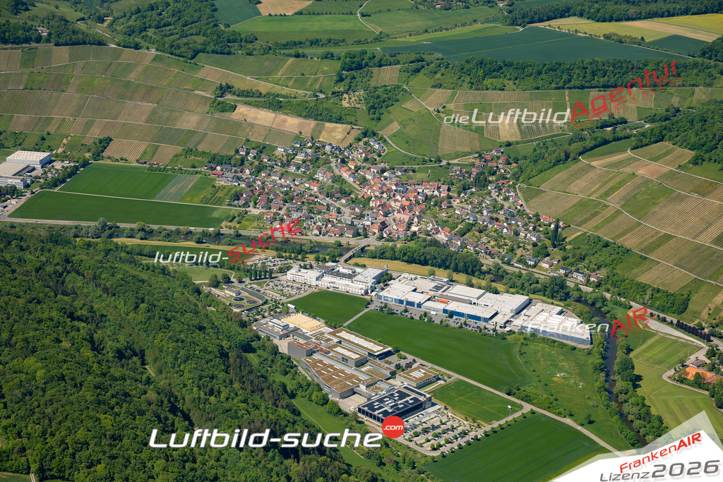 Luftaufnahme von  Ingelfingen - Die Luftaufnahme wurde 2025 vom UL-Flugzeug heraus erstellt ( keine Drohne ) - Hochauflösende Luftaufnahme - für professionelle Ausdrucke geeignet. Die Geschenkidee !Mit Lizenz und Bildrechte bestellbar