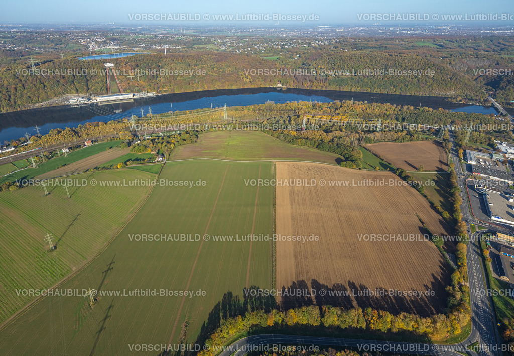 Hagen221018030 | Luftbild, Hengsteysee, Herbstwald Ardeygebirge, Boele, Hagen, Ruhrgebiet, Nordrhein-Westfalen, Deutschland