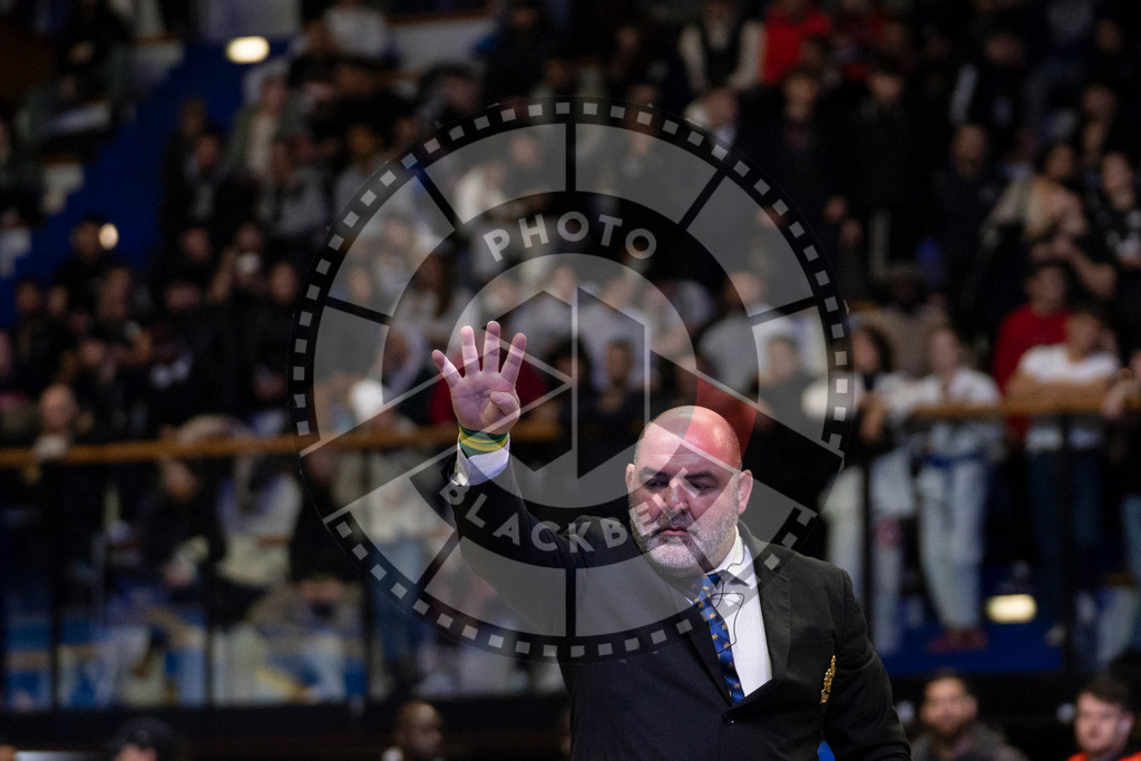 20240119PBB1114 | Fighters compete during the IBJJF European Championship in Paris, France, on January 19, 2024.