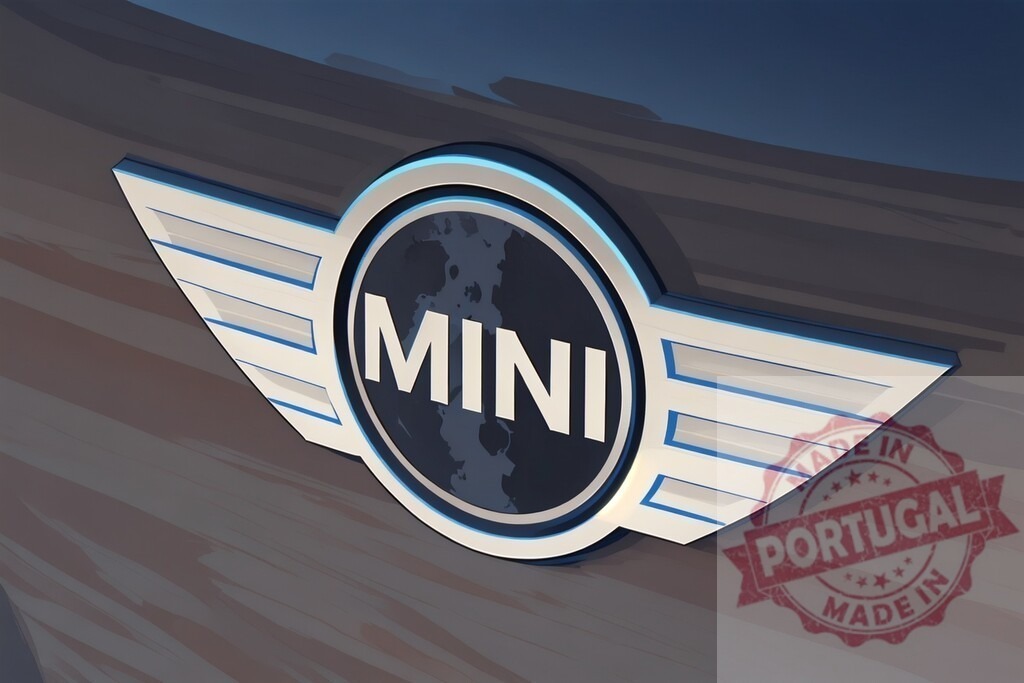 MINI Cooper car brand logo design | MINI Cooper brand emblem with wings on a vehicle body - Realisiert mit Pictrs.com