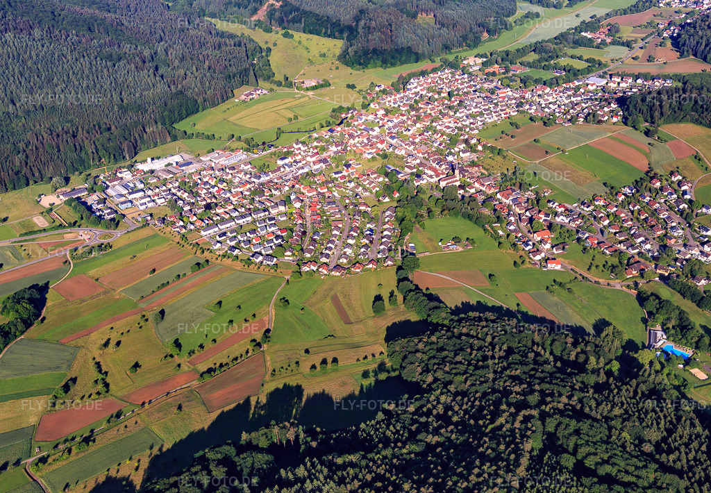 Luftbild: Ortsansicht im Schuttertal aus Osten im Ortsteil Reichenbach in Lahr im Bundesland Baden-Württemberg in Deutschland. Foto: IMG_147710.jpg vom 30.05.2025 durch Werner Riehm/FLY-FOTO.de