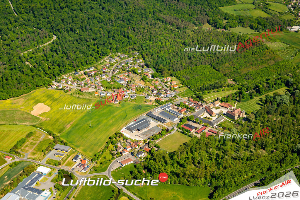 Luftbild Vs Google Maps  Eyrichshof  Ebern -Das Luftbild wurde 2025 vom UL-Flugzeug heraus erstellt ( keine Drohne ) - Hochauflösende Luftaufnahme -Nicht vergleichbar mit Google Maps oder Satelittenbilder- Die Geschenkidee !Mit Lizenz und Bildrechte bestellbar
