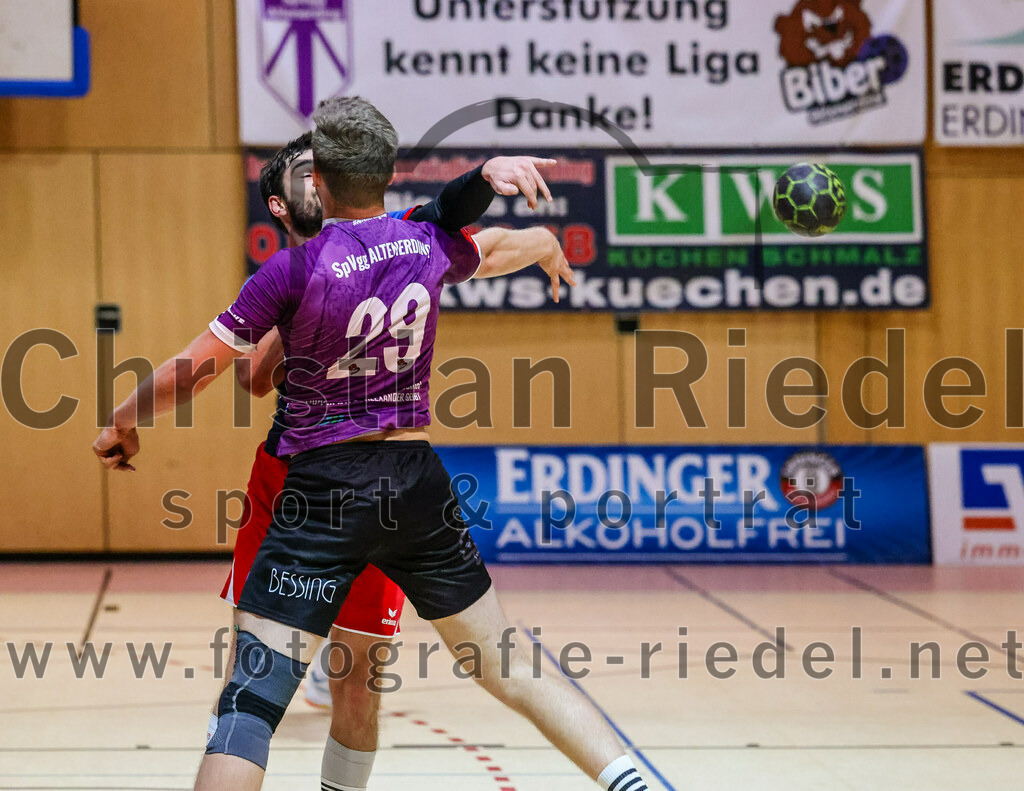 2023-10-14_035_SpVgg_Altenerding_gegen_HSG_Freising_Neufahrn | Erding, Deutschland, 14.10.2023:
Handball, Bezirksoberliga Männer 2023 / 2024, 4. Spieltag, SpVgg Altenerding gegen HSG Freising-Neufahrn, Endergebnis: 27:26

Ferdinand Menzel (SpVgg Altenerding, #29)

Foto: Christian Riedel / fotografie-riedel.net
