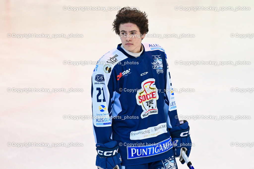 ESC Steindorf vs. EHC Althofen | #21 Steiner Moritz ESC Steindorf, ESC Steindorf vs. EHC Althofen, ESC Steindorf vs. EHC Alhofen am 03.03.2024 in Steindorf (Ossiachersee Halle), Austria, (Photo by Bernd Stefan)