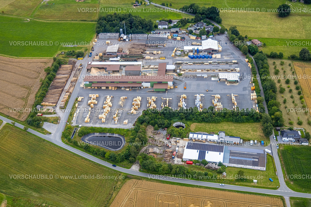 Warstein240712930Hirschberg | Luftbild, Hüster GmbH - Sägewerk in Hirschberg, Warstein, Sauerland, Nordrhein-Westfalen, Deutschland