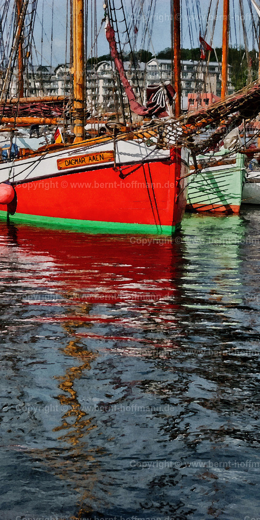 PDM2_8282_FL-Museumshafen_120x60 | DIGITALKUNST.  Museumswerft Flensburg. __ Flensburger Hafen mit Traditionsseglern. " DAGMAR AAEN " von Polarforscher Arved Fuchs.
 - Realisiert mit Pictrs.com