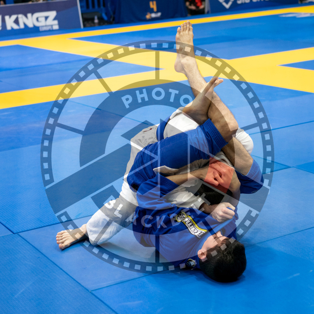 20240121PBB6499 | Fighters compete during the second day of the IBJJF European Championship in Paris, France, on January 21, 2024.