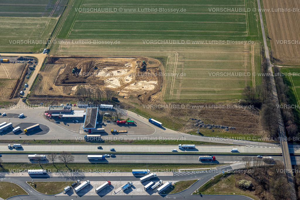 Werl220301095 | Luftbild, Autobahnraststätte Am Haarstrang an der Autobahn A44, Westbüderich, Werl, Soester Börde, Nordrhein-Westfalen, Deutschland