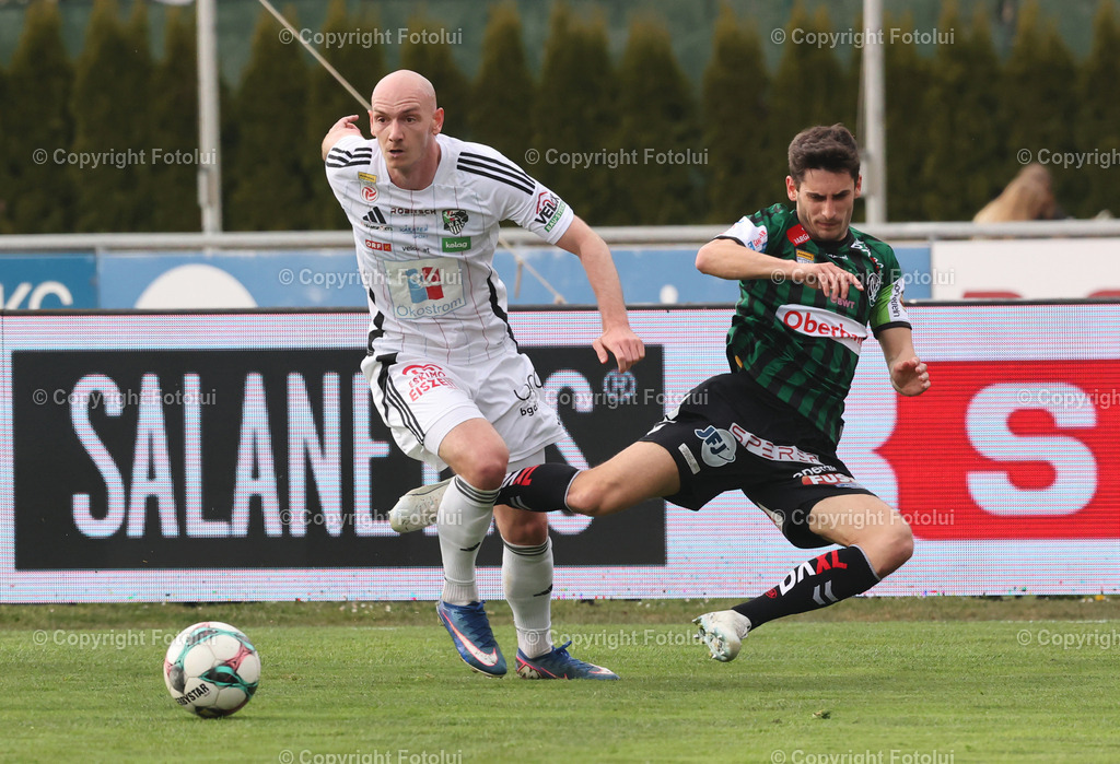 A_LUI_110426_11 | SPORT,FUSSBALL,ADMIRAL BUNDESLIGA  RZ PELLETS WAC-SV RIED 11.04.2026  IM BILD: NICOLAS WIMMER (WAC) UND ANTE BAJIC (RIED) FOTO:FOTOLUI/MW