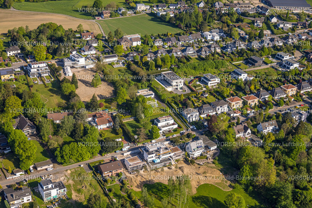 Herdecke240503002 | Luftbild, Wohngebiet Einfamilienhäuser, exklusive Wohnsiedlung zwischen Oberer Ahlenbergweg und Unterer Ahlenbergweg, Baustellen, Ahlenberg, Herdecke, Ruhrgebiet, Nordrhein-Westfalen, Deutschland