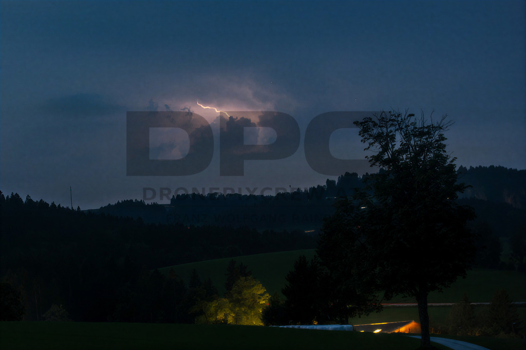 Lightning Storm over the Almenland | Multiple lightning strikes illuminate the night sky over the Almenland region in Austria during a powerful summer thunderstorm. - Realisiert mit Pictrs.com