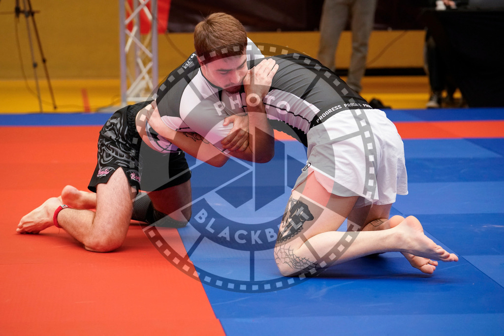 20240203PBB09688 | Fighters compete during the Brazilian Jiu-Jitsu Championship of the AJP Tour in Maintal by Frankfurt am Main, Germany, on February 2, 2024.