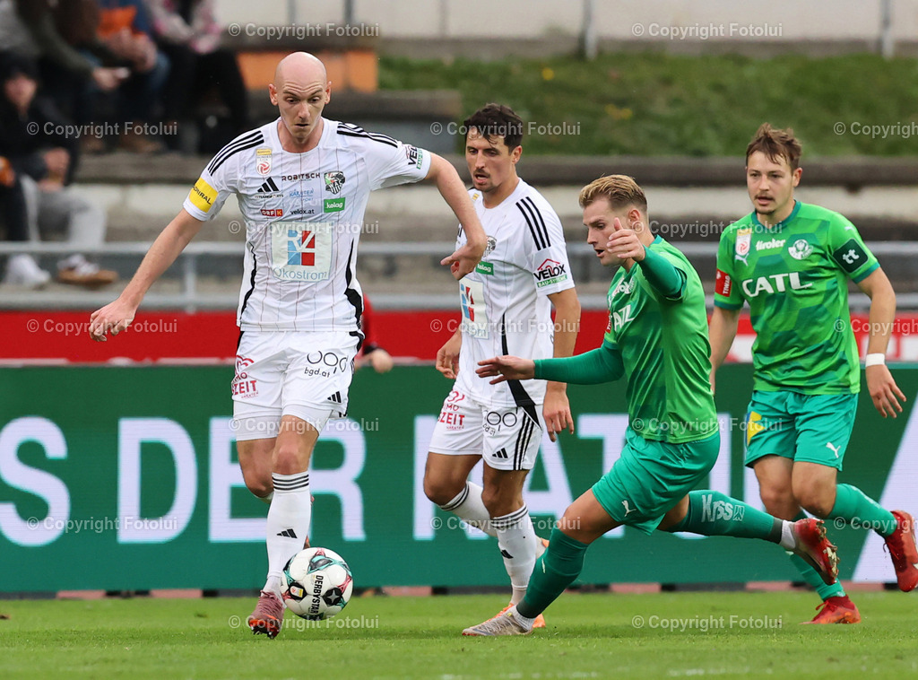 A_LUI_02112025_13 | SPORT FUSSBALL ADMIRAL BUNDESLIGA RZ PELLETS WAC-WSG TIROL 02.11.2025 IM BILD: NICOLAS WIMMER  (WAC) UND NIKOLAI FREDERIKSON  (TIROL) FOTO:FOTOLUI/MW