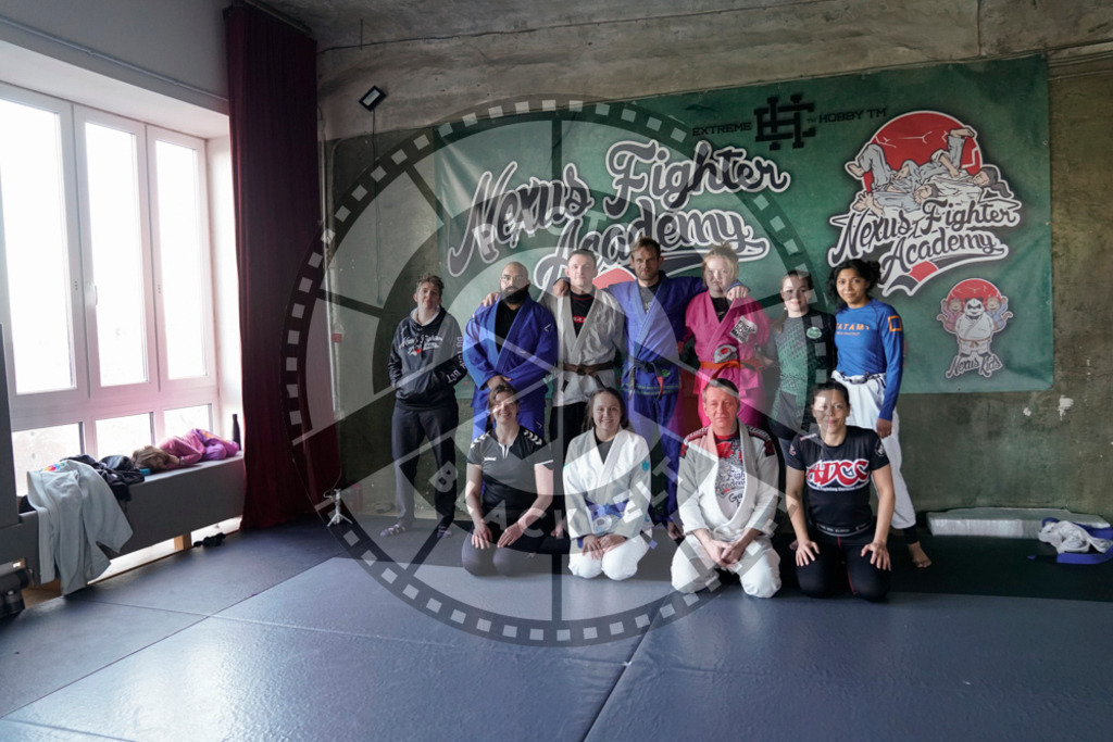 20240413PBB8279 | Fighters compete during the Grapplethon 24hours of rolling for a reason in Hamburg, Germany, on April 13, 2024.