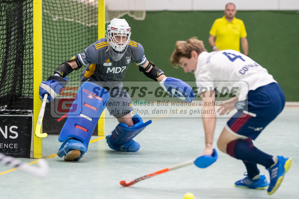 SFE_20230108_0007 | 1. Bundesliga Hockey Herren Rot-Weiss Köln - Düsseldorfer HC am 08.01.2023 in Köln (KTHC Stadion Rot-Weiss Köln Tennis and Hockey Club), Photo: Stephan Fehrmann 2022 (Sports-Gallery),Zickler Anton Torwart ( Düsseldorfer HC #32 )