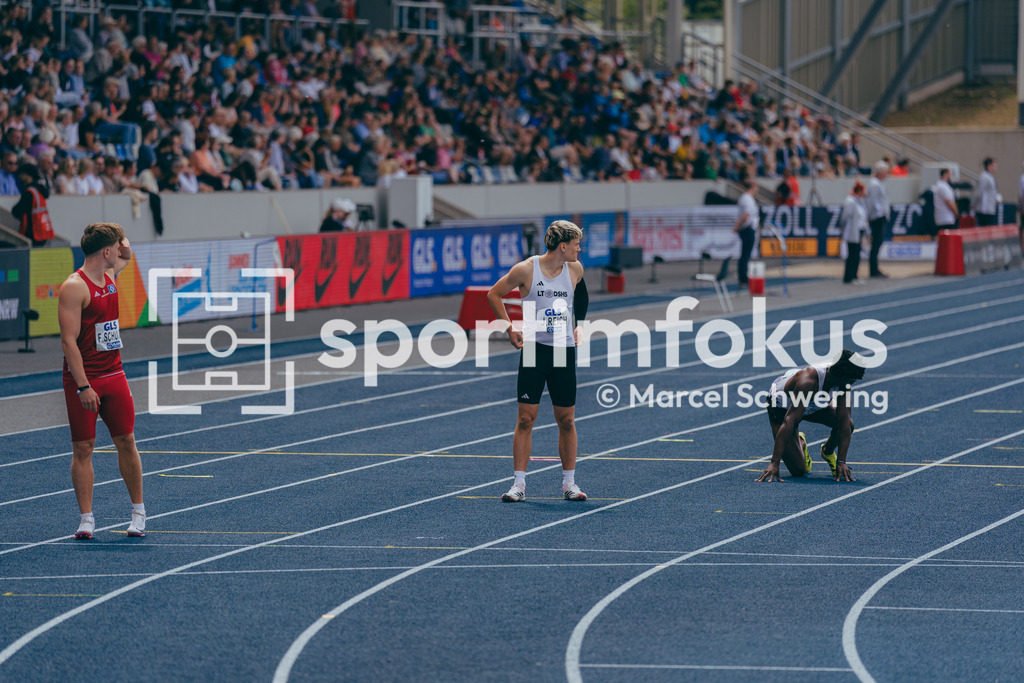 Deutsche Meisterschaften der Frauen und Männer 2026 | Jonathan Elias Reich, LT DSHS Köln, 4x100-Meter-Staffel, Deutsche Meisterschaften der Frauen und Männer 2026, Lohrheidestadion Bochum-Wattenscheid, 26.07.2026. Foto: Marcel Schwering / sportimfokus - Realisiert mit Pictrs.com