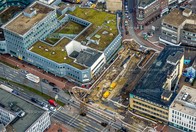 Hamm250201490Mitte | Luftbild, Baustelle Westentor am City-Center, Bundesstraße 63 Westring, Mitte, Hamm, Ruhrgebiet, Nordrhein-Westfalen, Deutschland