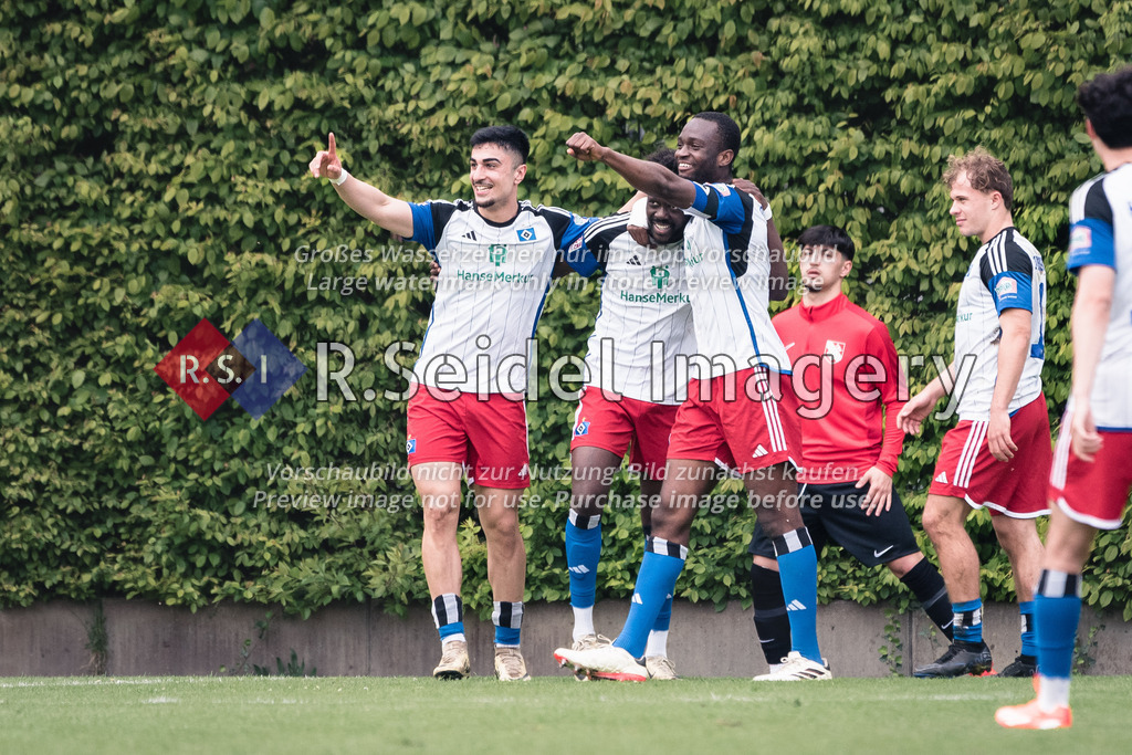 RS-1-045951 | Milad Nejad Haji Lor (#16, HSV II), Ware Pakia (#9, HSV II, Torschütze), Dennis Duah (#3, HSV II, Teamkapitän), Tom Sanne (#13, HSV II)