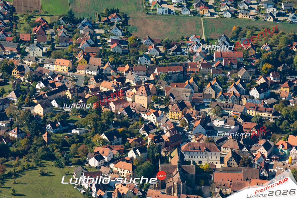 aktuelles Luftbild von  Heilsbronn - Luftaufnahme wurde 2019 von https://frankenair.de mittels Flugzeug (keine Drohne) erstellt.